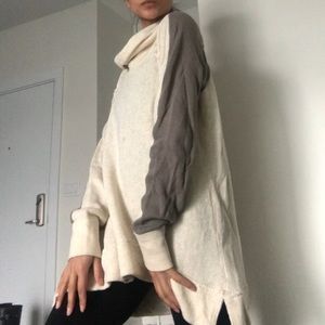 Free People Cream Yo Yo Cowl Neck Pullover